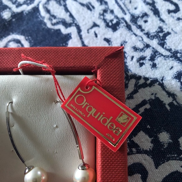 Orquidea original silver drop earrings with pearls - Picture 4 of 6